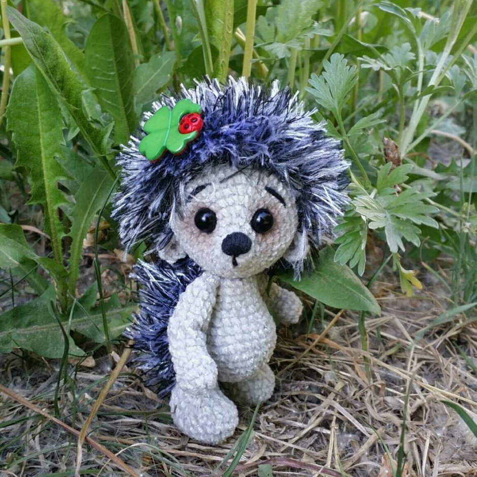 Ёжик амигуруми крючком