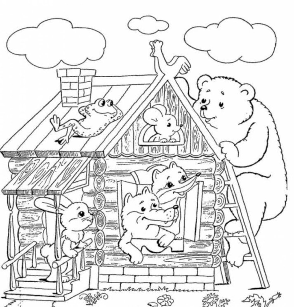 Раскраски к сказке заяц хвастун