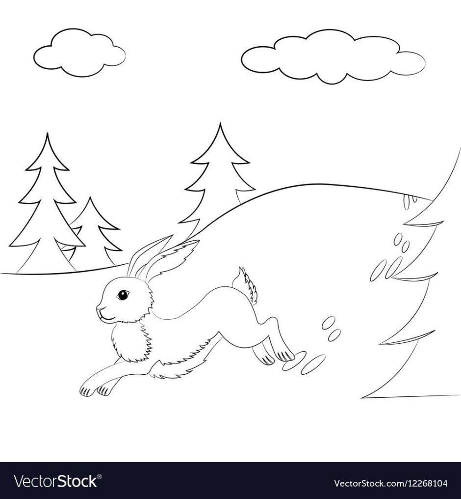 Раскраска по сказке Заюшкина избушка для детей