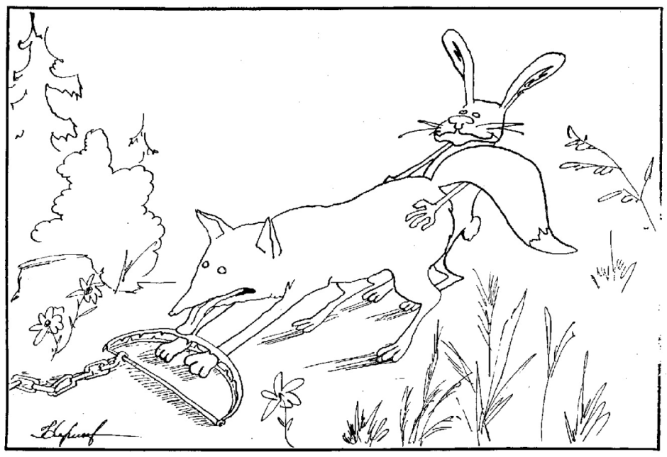 Заюшкина избушка разукрашка