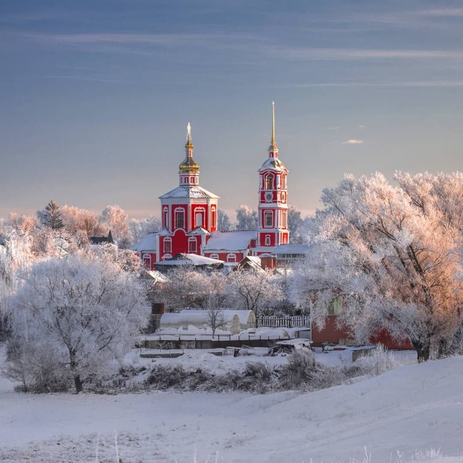 Владимир Суздаль Церковь зима