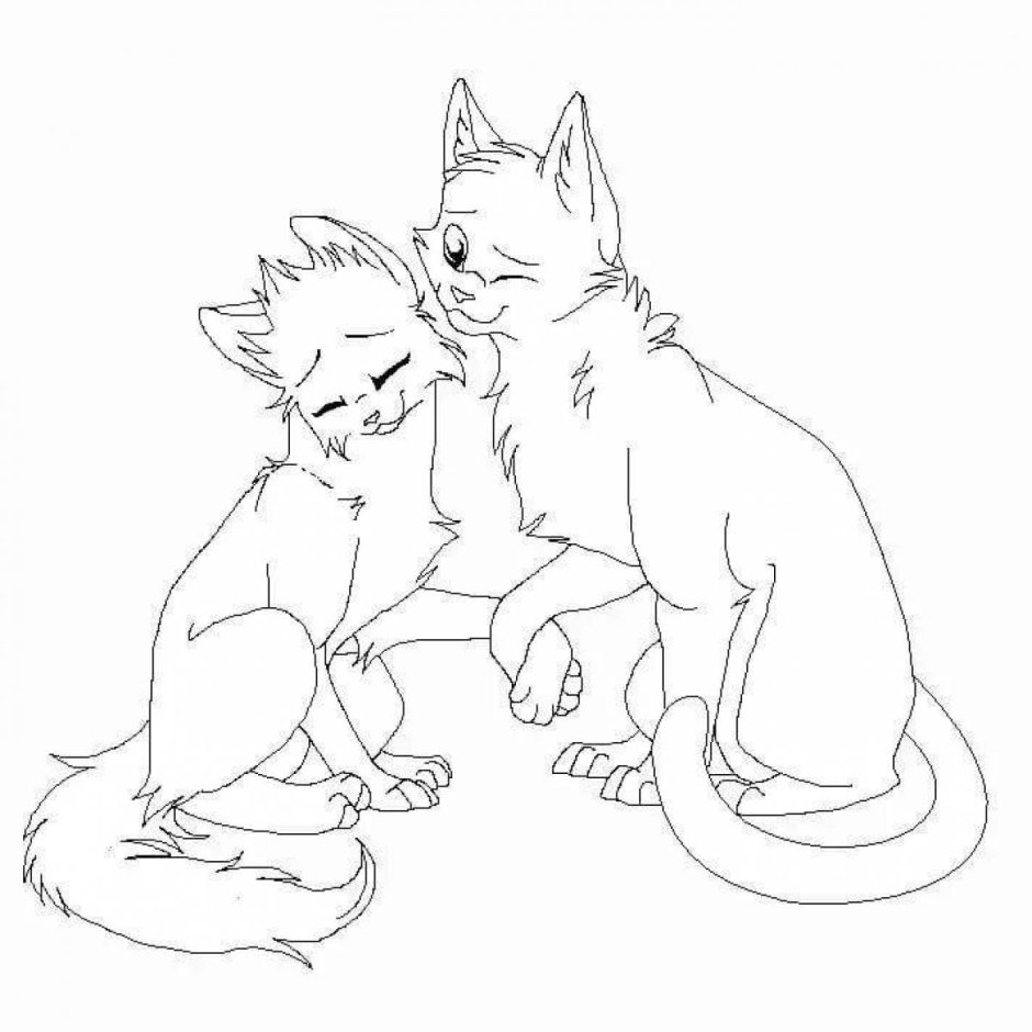 Разукраску коты Воители