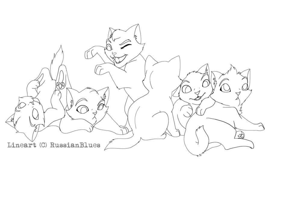 Лайн семья котов воителей