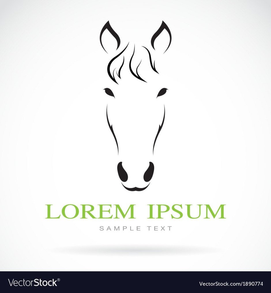 Силуэт лошади анфас