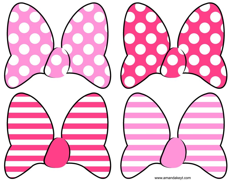 Трафарет бантик Минни