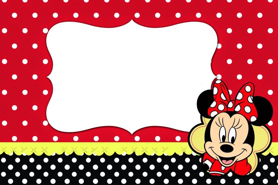 Пригласительные Минни Маус