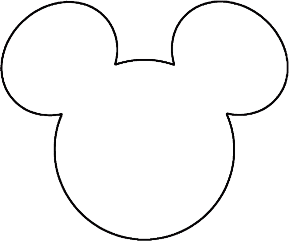 Контур Микки Мауса голова