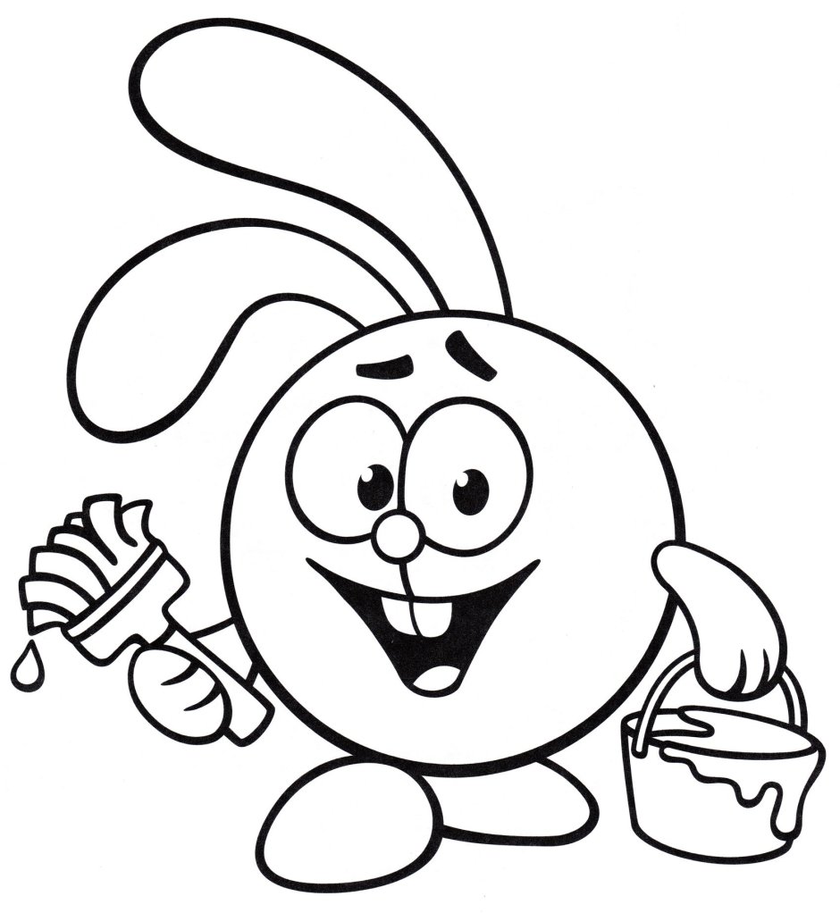 Раскраска Смешарики Крош