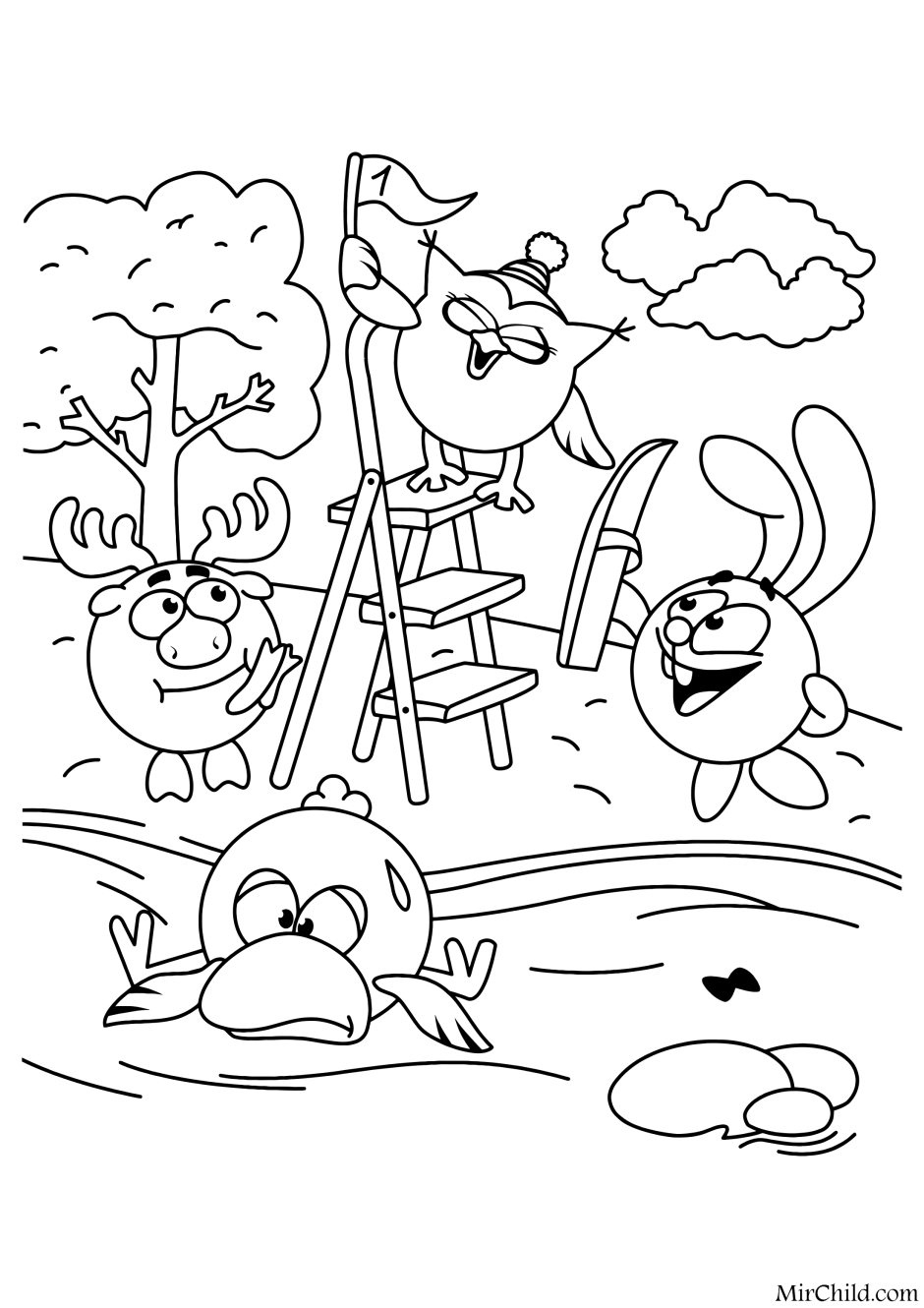 Смешарики Лосяш ученый