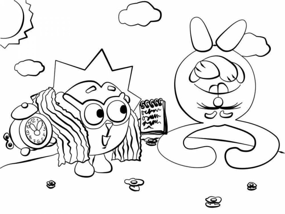 Крош из смешариков раскраска