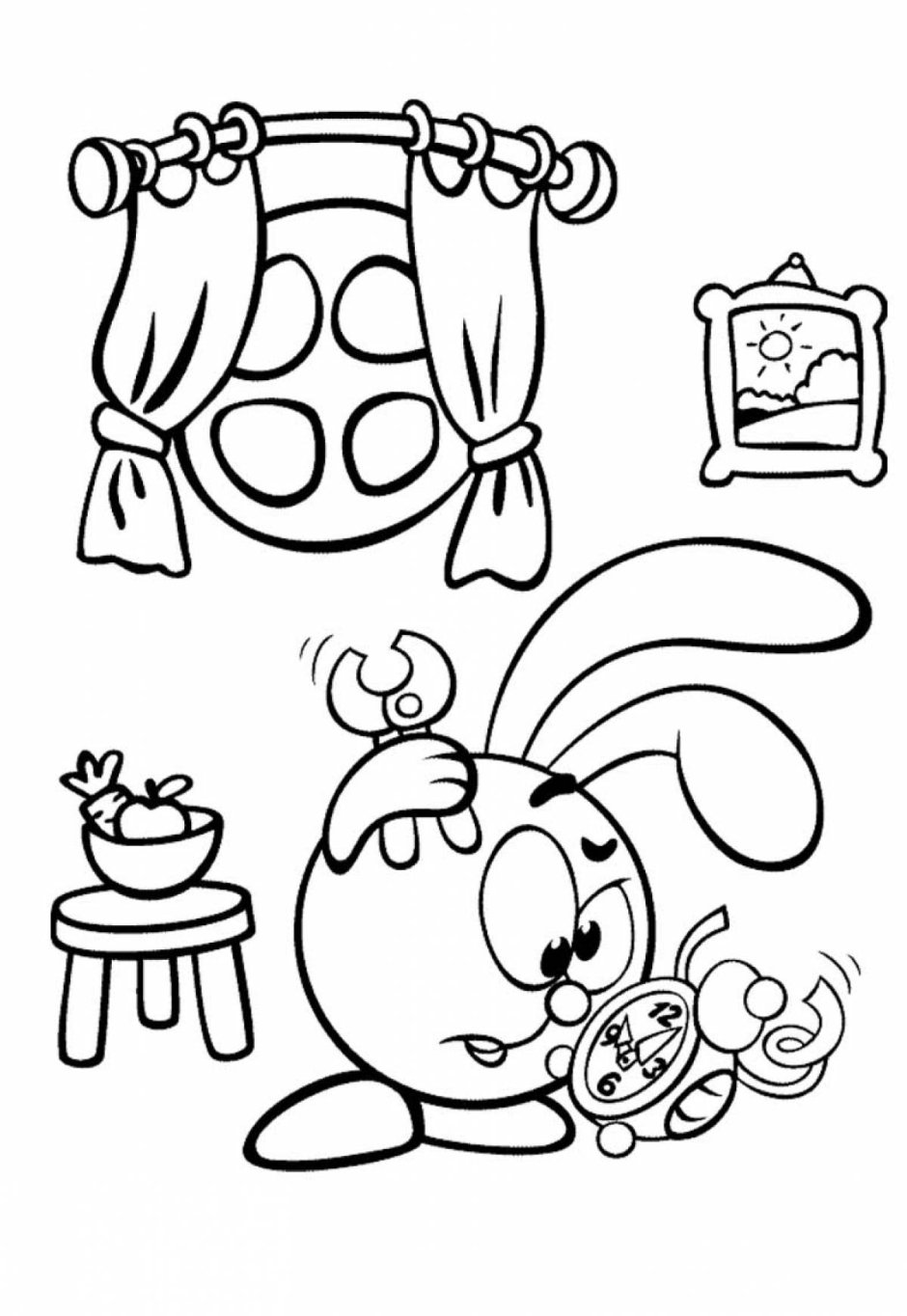 Раскраска Смешарики Люсьен