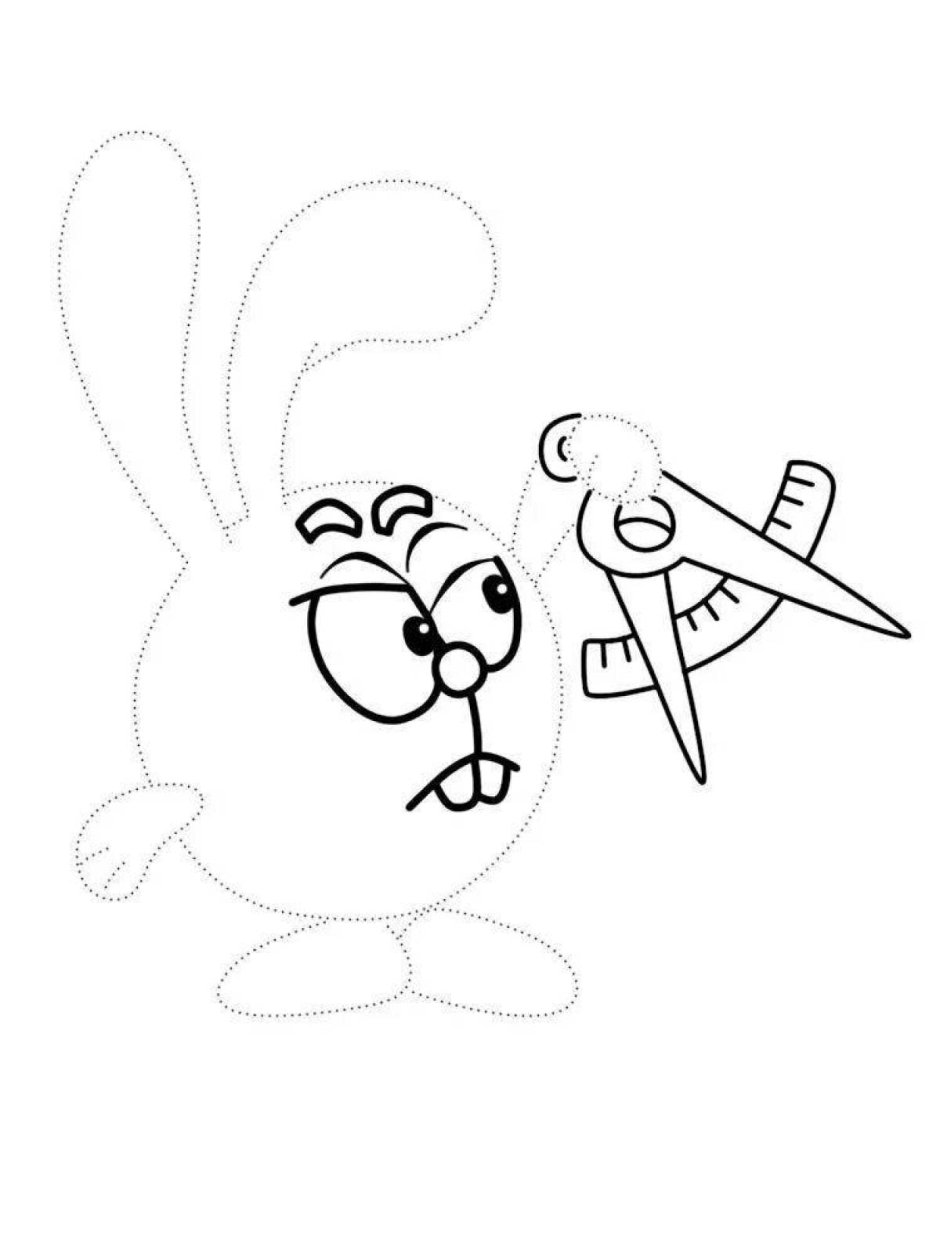 Смешарики раскраска для детей Крош