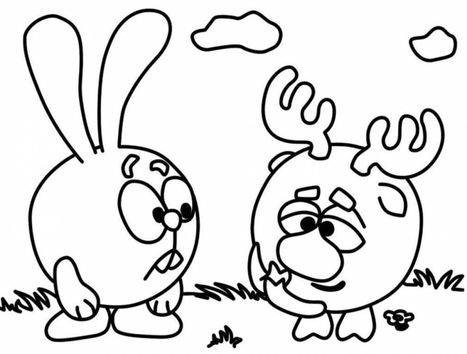 Раскраски кроша из смешариков