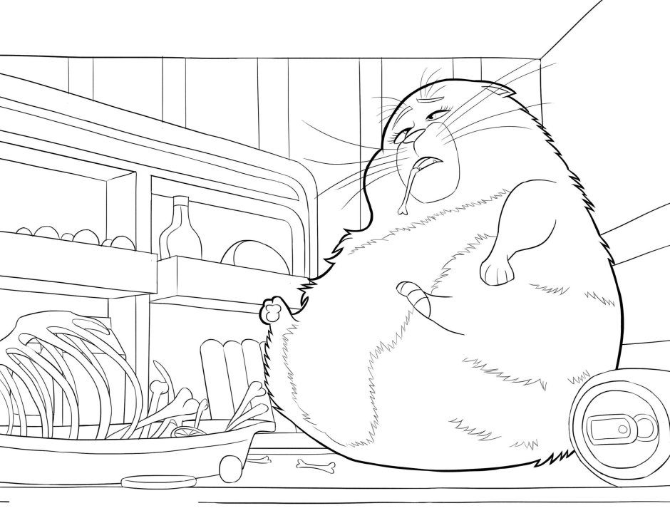 Раскраска Тайная жизнь домашних животных Хлоя