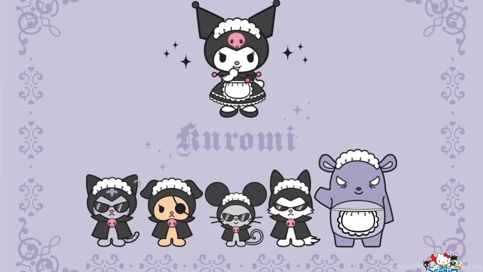 Kuromi hello Kitty обои