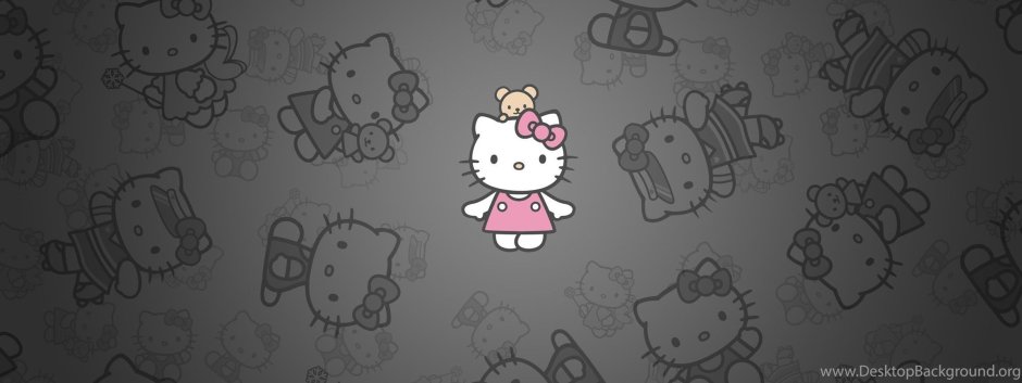 Фон с Хеллоу Китти темный