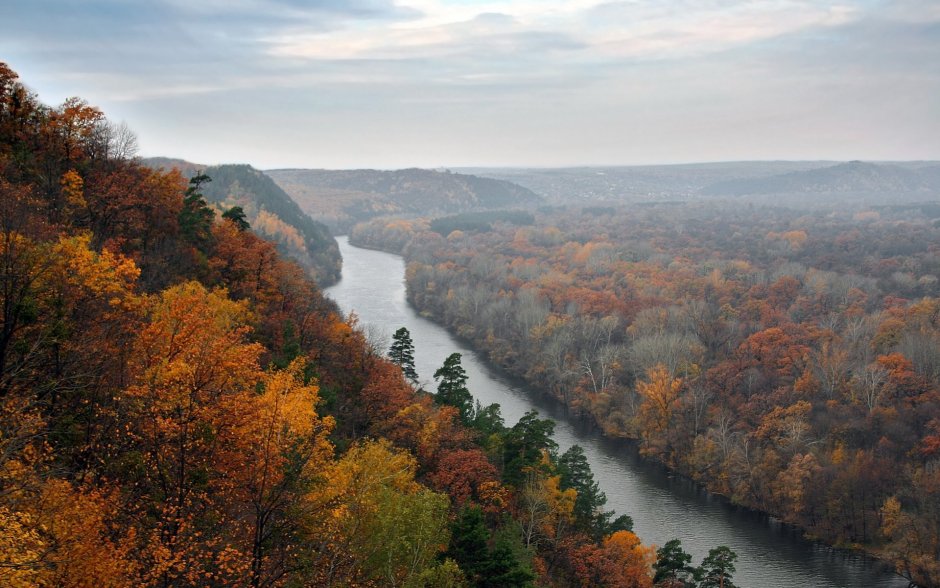 Река Амур Хабаровский край осень