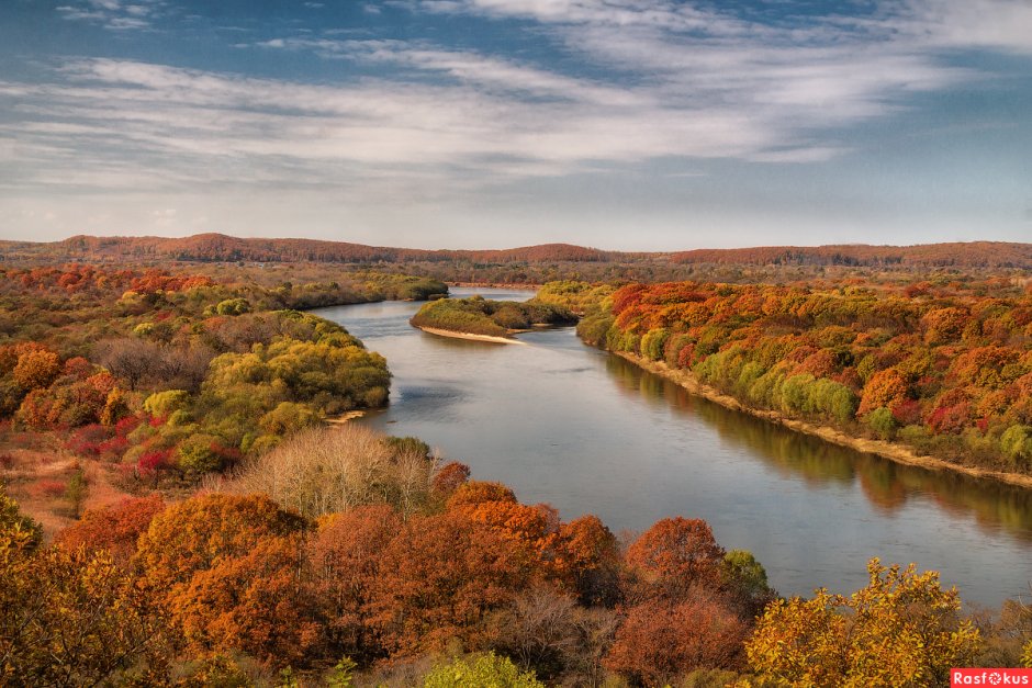 Река Амур Хабаровский край осень