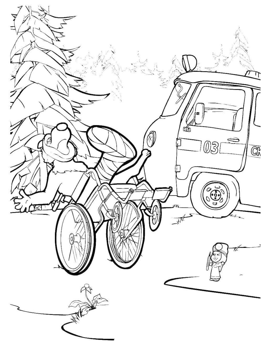 Волки из Маши и медведя раскраска