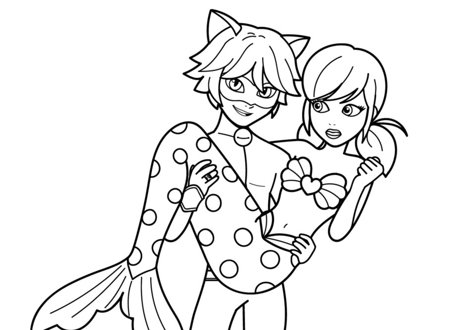 Раскраска леди баг и супер кот