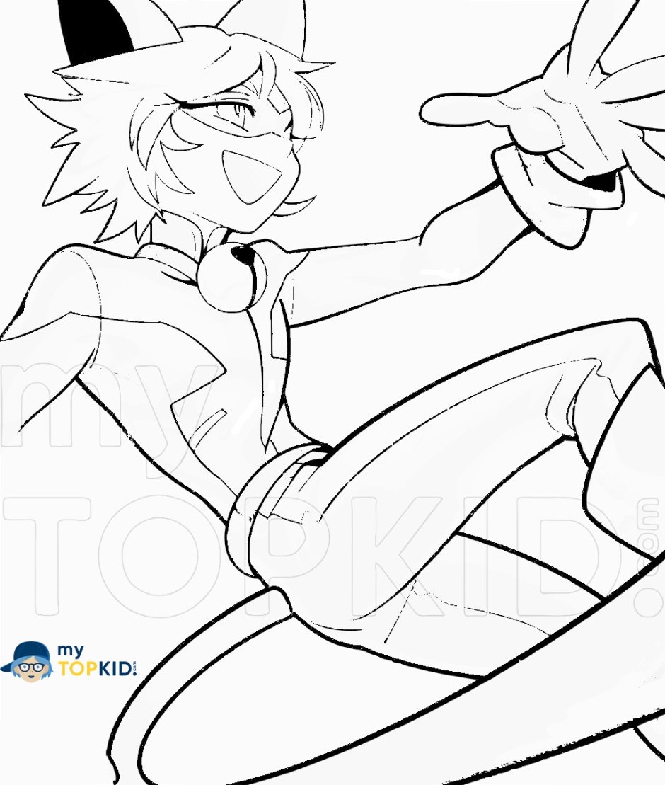 Раскраска леди баг и супер кот и их Тотемы