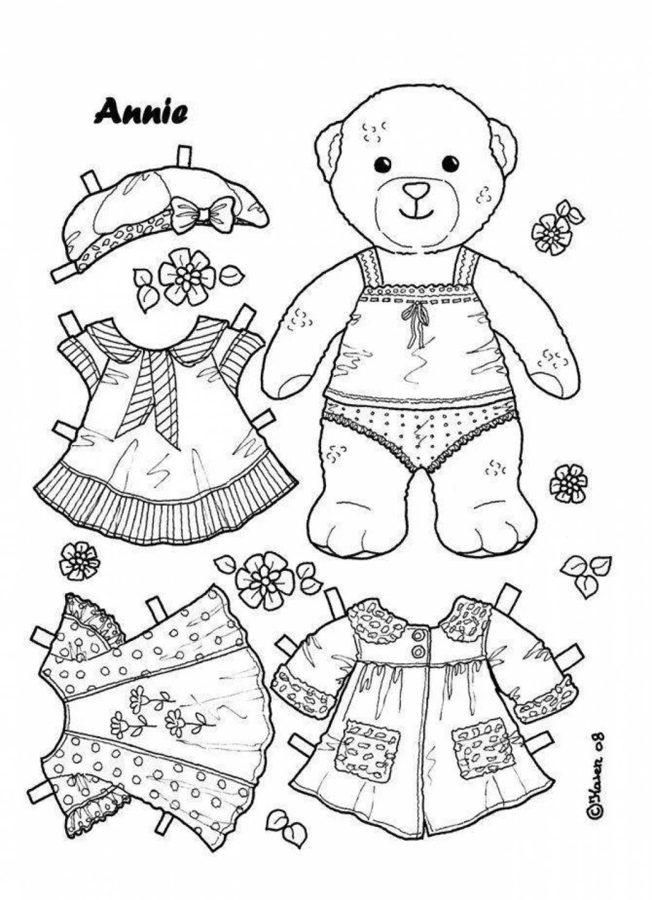 Мишка плюшевый в одежде рисунок