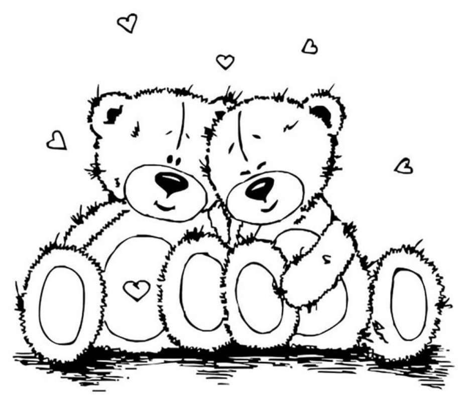 Медвежонок черно белый