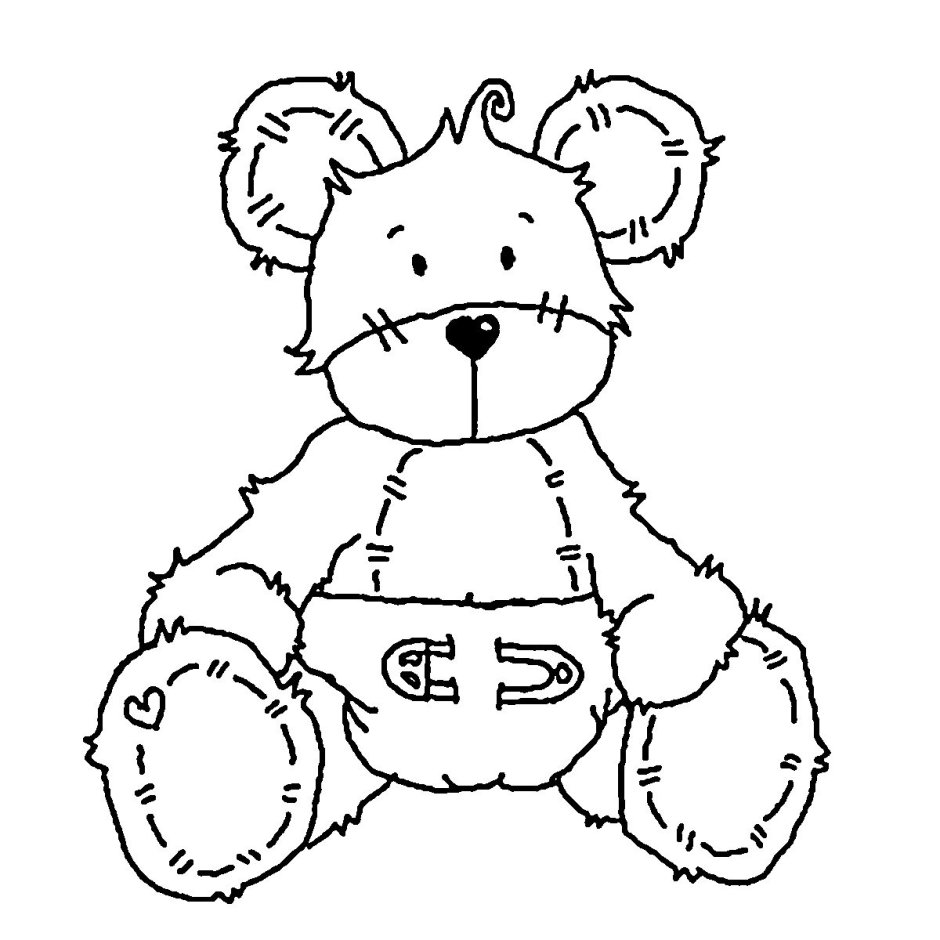 Маленькие мишки раскраска