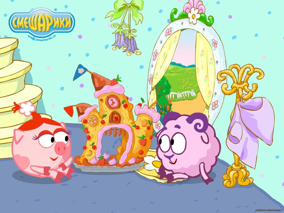 Смешарики Нюша с Барашем