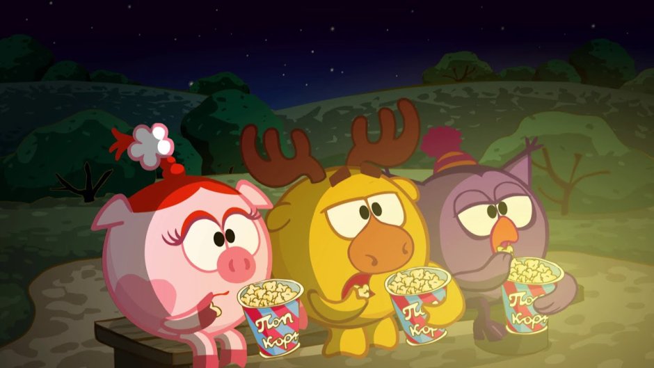 Смешарики Нюша и Лосяш