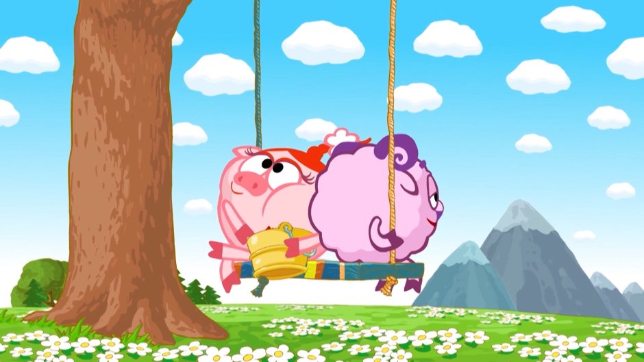 Смешарики нюша и бараш