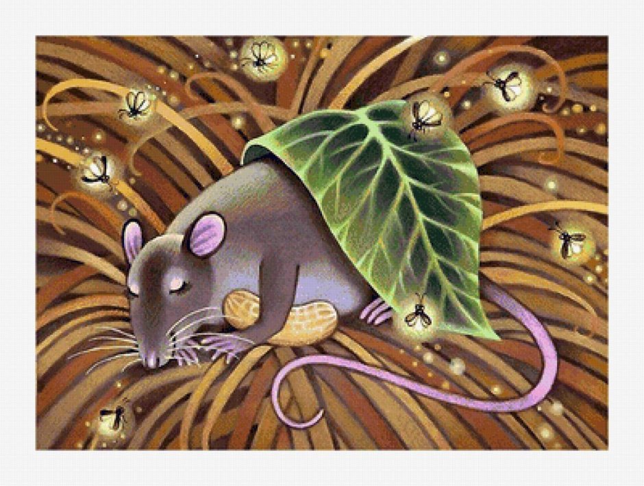 Мышь пастелью