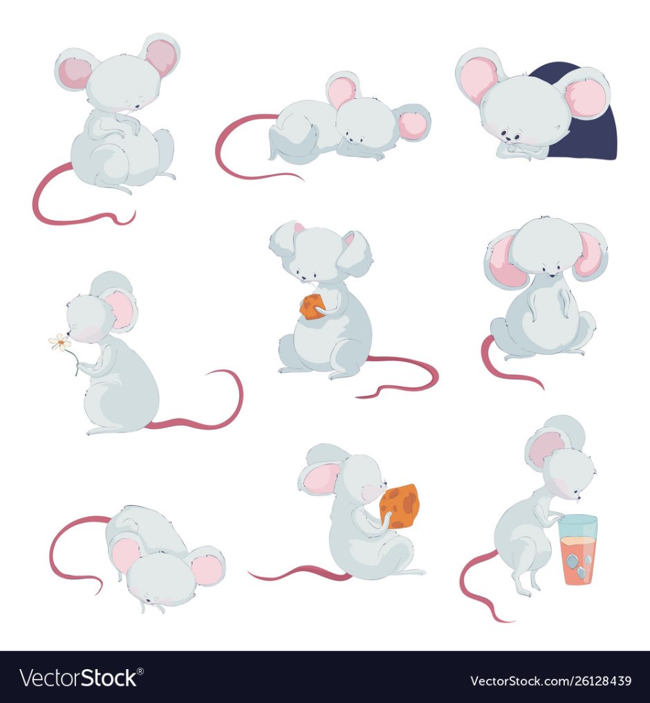 Мышка вектор спит