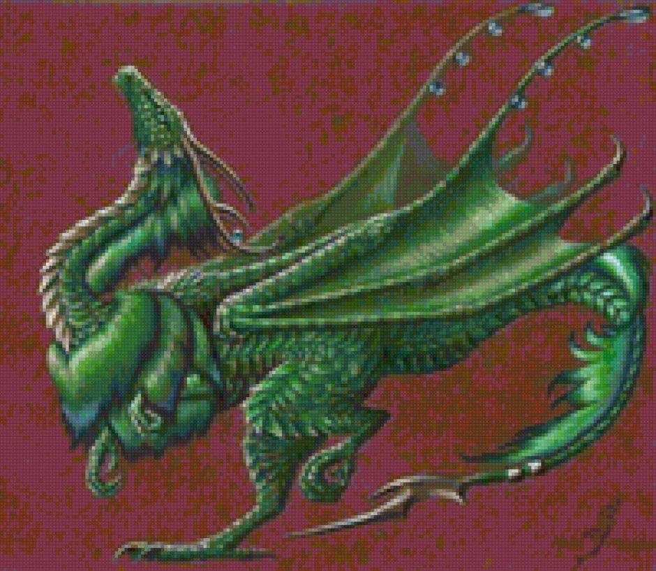 Зеленый дракончик Aivia aicedo