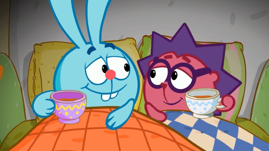 Смешарики Крош и Ежик