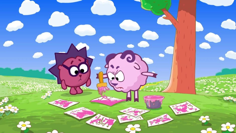 Смешарики 1 сезон 1 серия скамейка