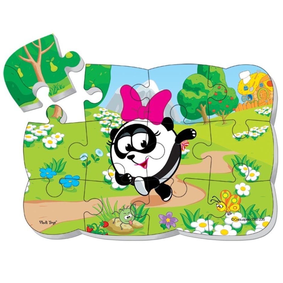 Пазл Vladi Toys магнитный Смешарики - панди (vt3205-40), 12 дет.