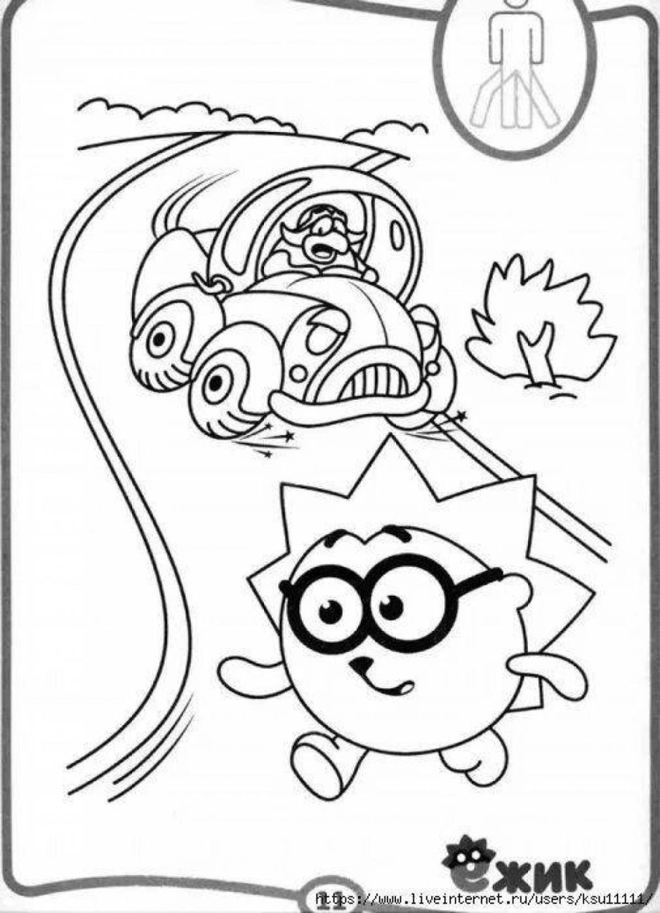 Разукрашка Смешарики