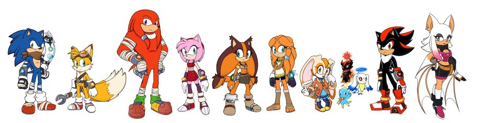 Персонажи Соник бум 2d