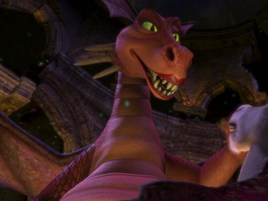 Шрек ослик и дракон