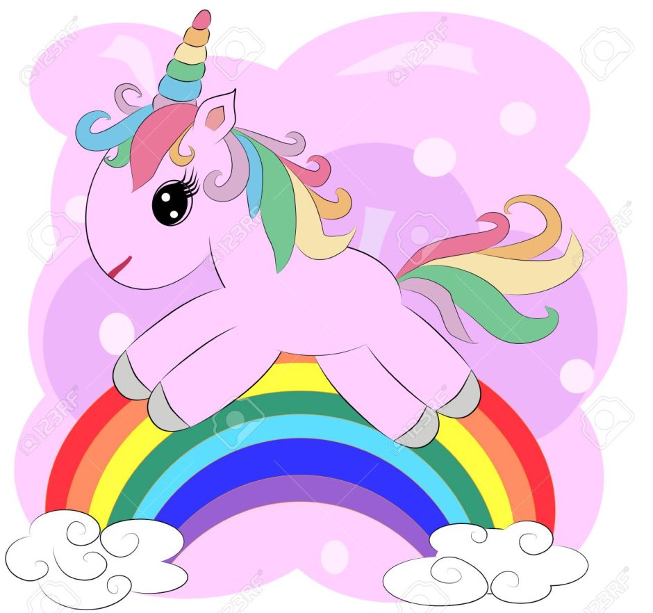 Единорог по радуге пляшет