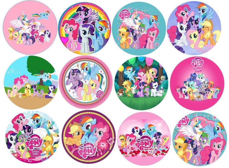 Вафельные картинки для капкейков