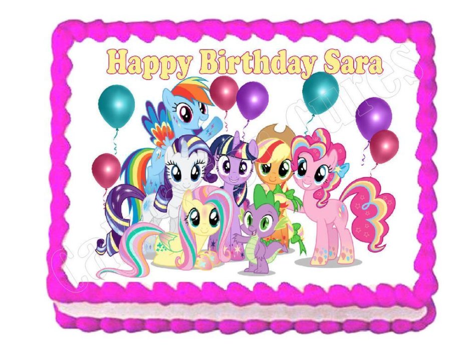 Пони картинка на торт