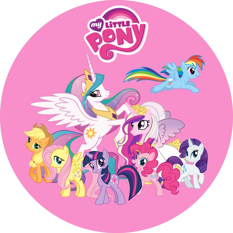 Фотопечать пони круглые