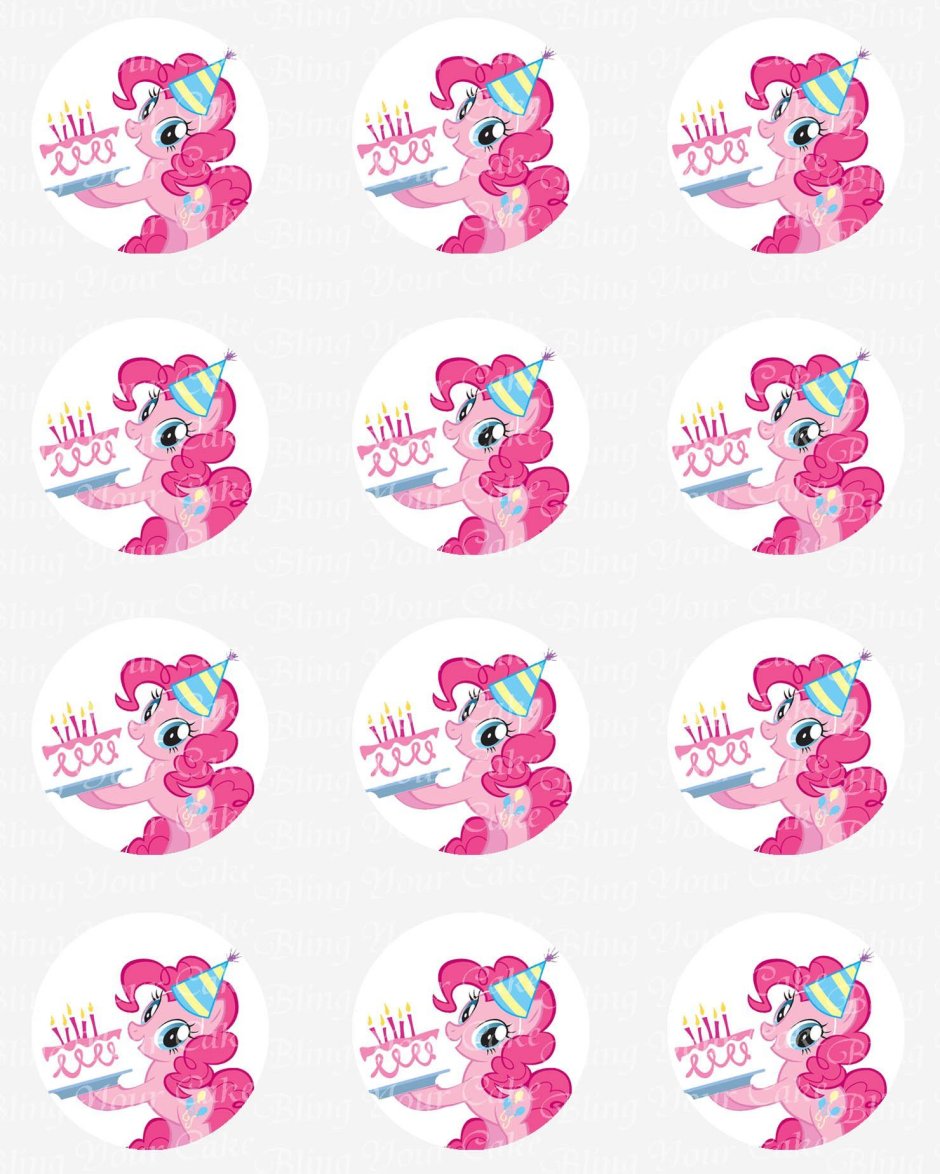 Пинки Пай сахарная печать