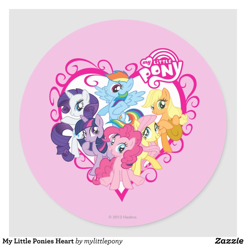 Фотопечать пони круглые