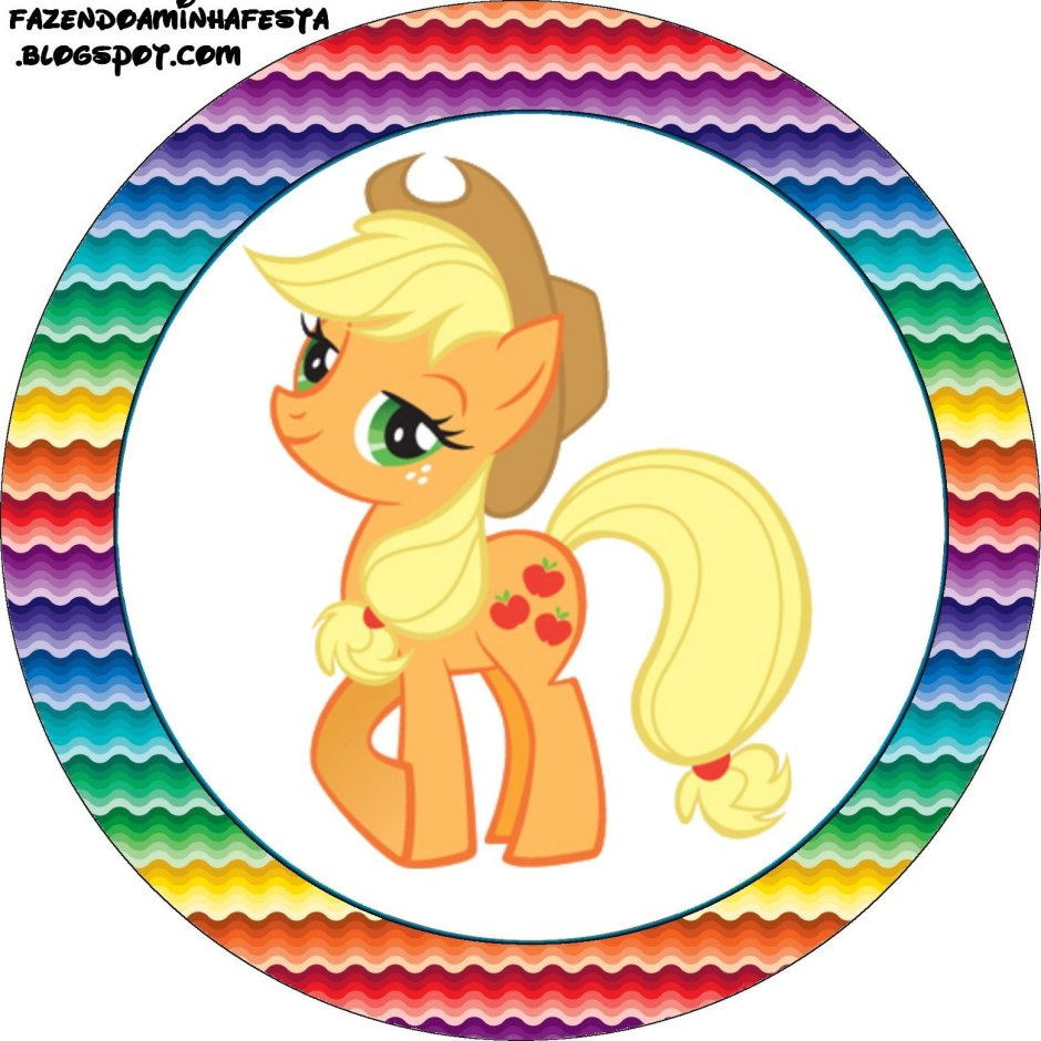 Пони круглые картинки для пищевой печати