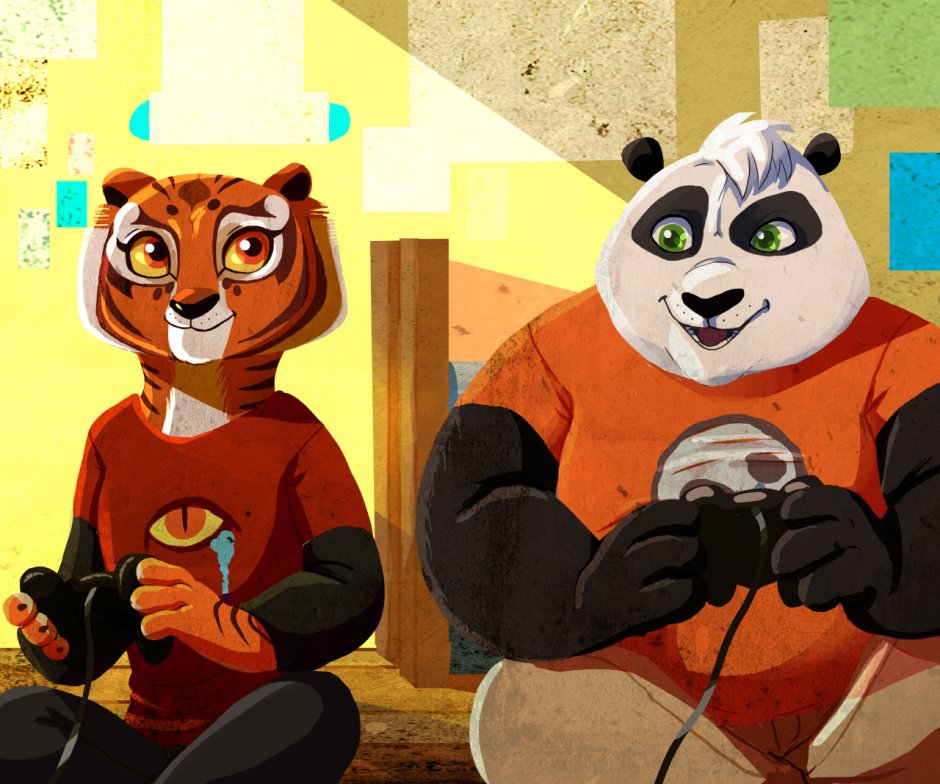 Кунг-фу Панда 3 по и тигрица
