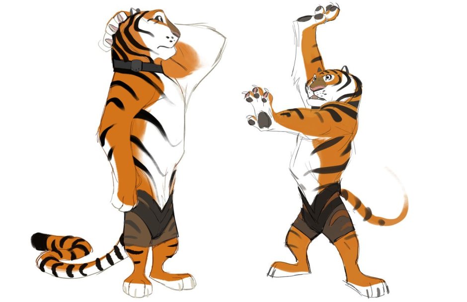 Тигр персонаж референс