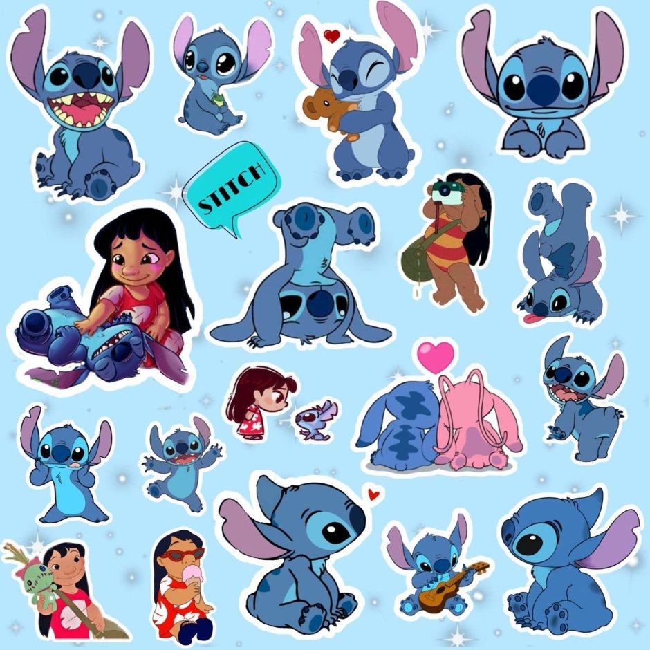 Наклейки Lilo и Стич